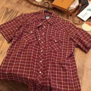Red striped wrangler shirt